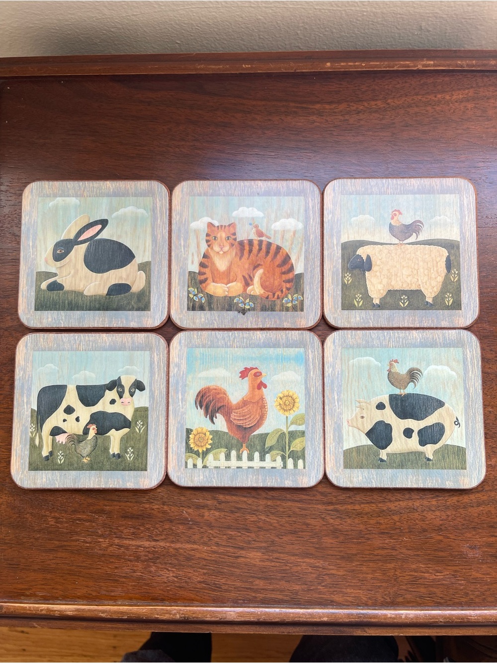 Pimpernel Farm Animal Coasters - Set of 6
